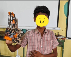 A curious student exploring a learning activity