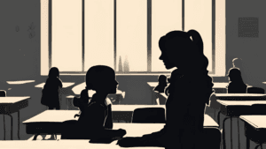 A school leader observing classroom learning